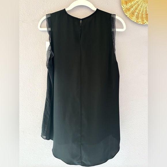 NWT Theory Womens Black Bringam Crepe Sleeveless Silk Top Size Small - Picture 5 of 5